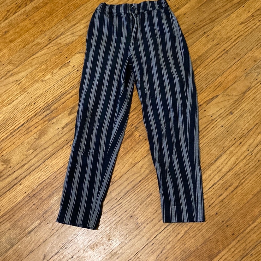 Brandy Mellville Striped Cotton Pants.